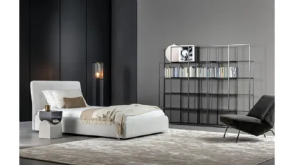 Letto singolo con box contenitore Tonight di Bonaldo