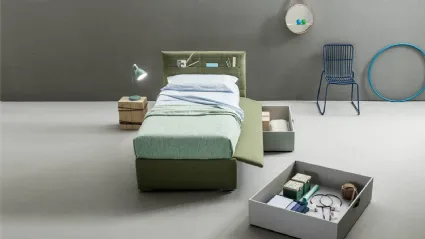 Letto singolo con cassetti contenitore Pocket di Bside